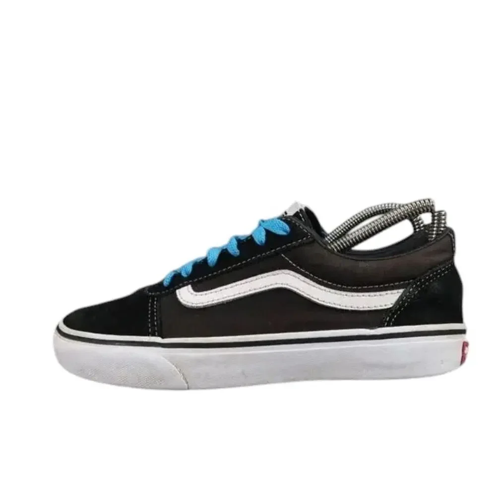 Vans Shoes Kids 5 Sneakers Old Skool Skate Casual Black Suede Canvas Trainer Low